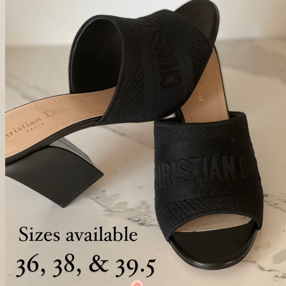 ⭐️⭐️SOLD⭐️⭐️Dior Dway heel slide sandals Espadrilles black 36
